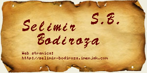 Selimir Bodiroža vizit kartica